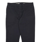 DICKIES Mens Cotton Blend Black Relaxed Straight Trousers W40 L28 Workwear