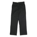 DICKIES Mens Polyester Blend Black Classic Straight Trousers W30 L32 Workwear