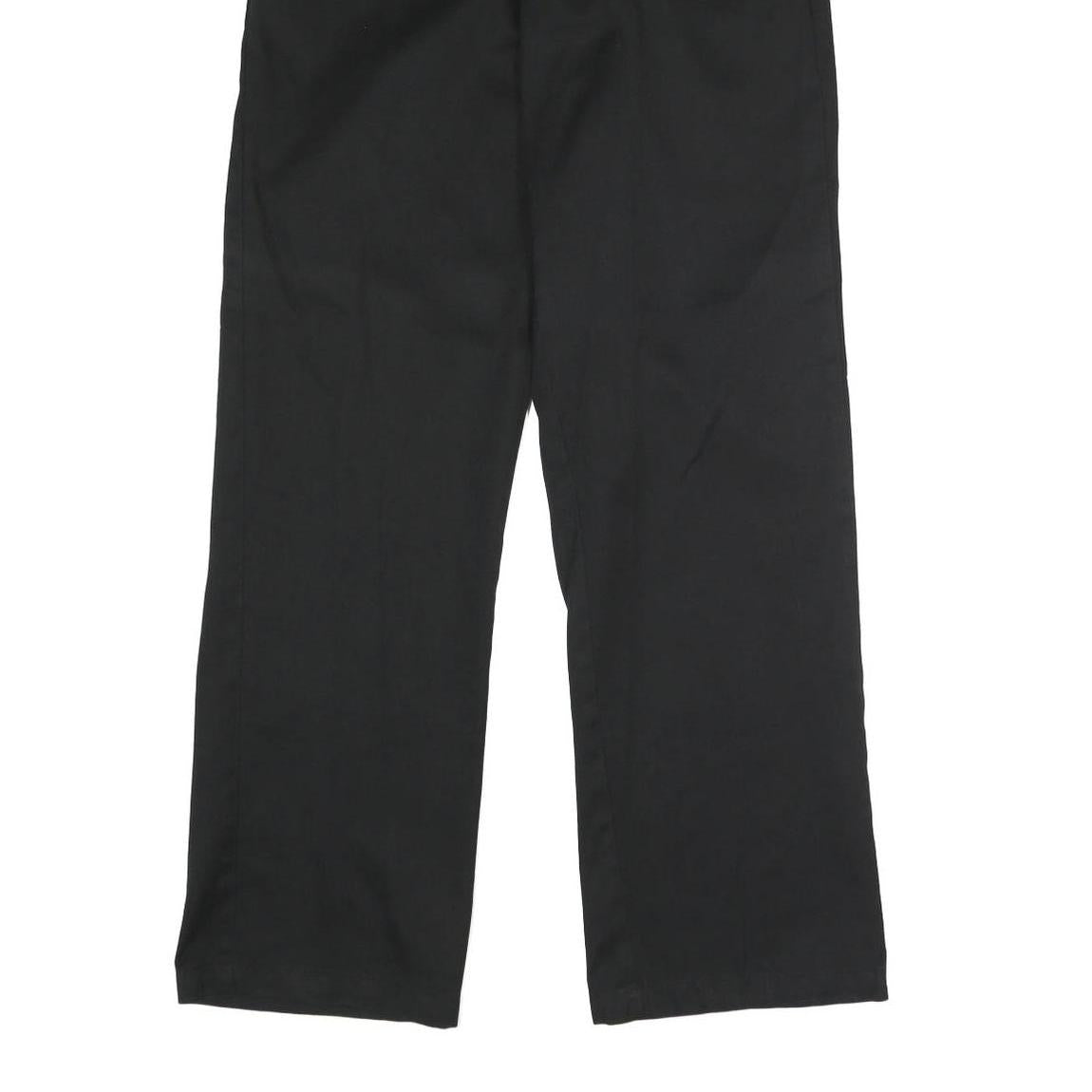 DICKIES Mens Polyester Blend Black Classic Straight Trousers W30 L32 Workwear
