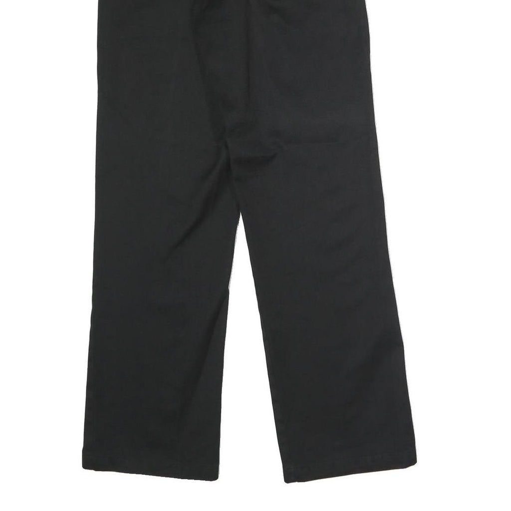 DICKIES Mens Polyester Blend Black Classic Straight Trousers W30 L32 Workwear