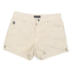 GUESS Womens Shorts Cream Casual Plain S W28 Summer Cotton Blend