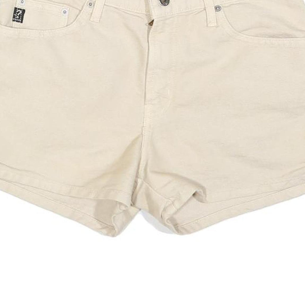 GUESS Womens Shorts Cream Casual Plain S W28 Summer Cotton Blend