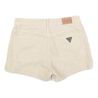 GUESS Womens Shorts Cream Casual Plain S W28 Summer Cotton Blend