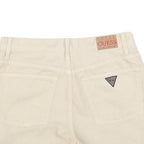 GUESS Womens Shorts Cream Casual Plain S W28 Summer Cotton Blend