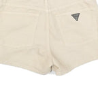 GUESS Womens Shorts Cream Casual Plain S W28 Summer Cotton Blend