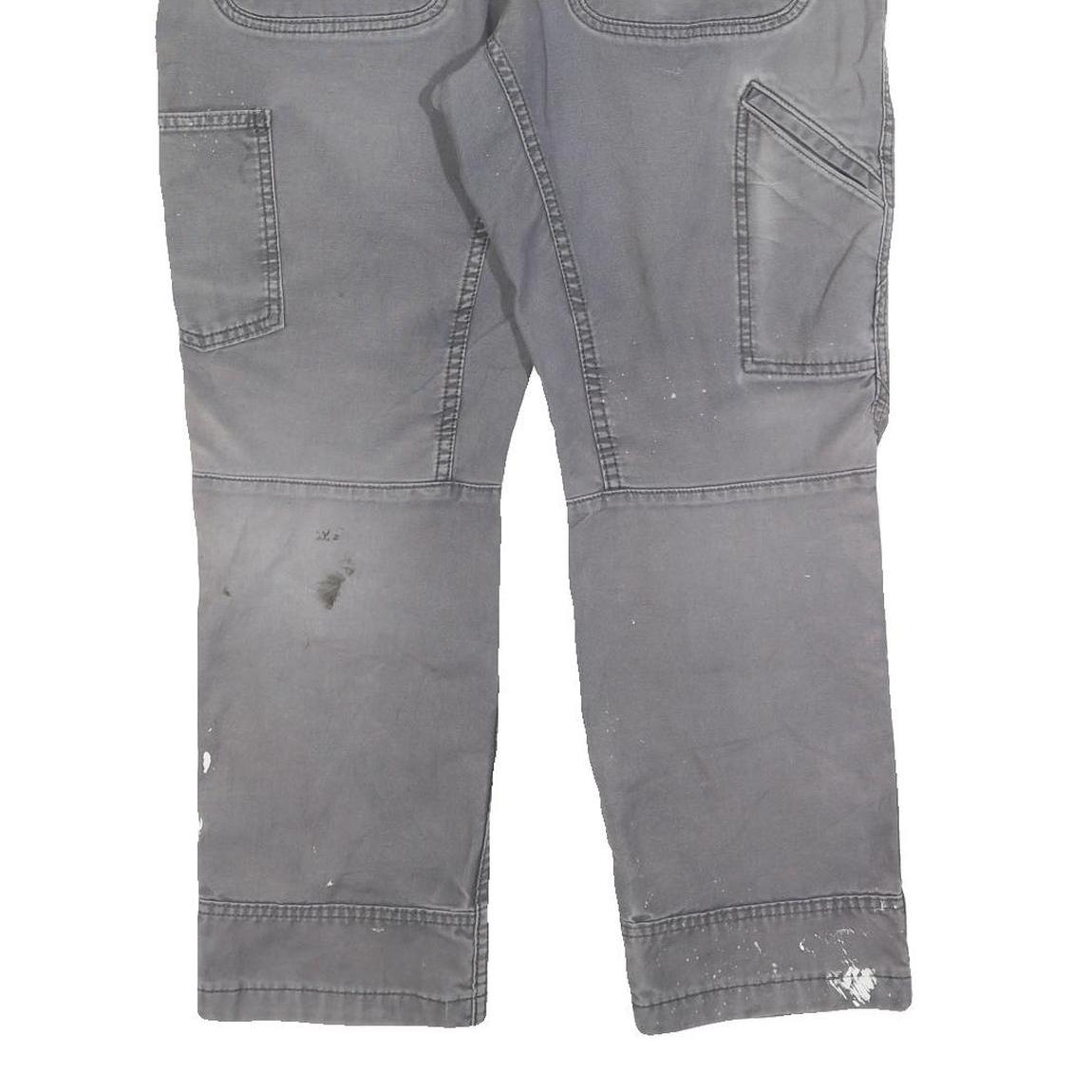 CARHARTT Mens Cotton Blend Grey Relaxed Fit Straight Leg Trousers W36 L27