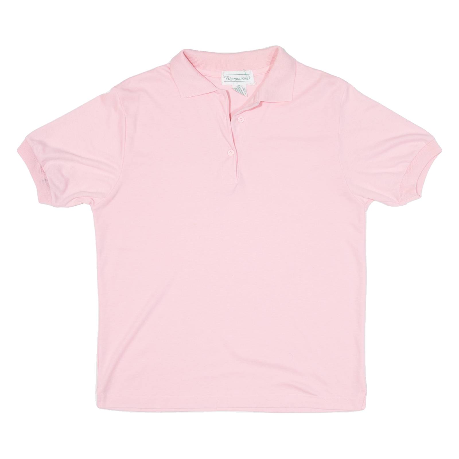 SHENANIGANS Womens Polo Shirt Pink L
