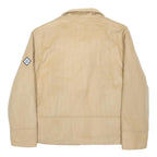 HENRI LLOYD Mens Beige Jacket L Cotton Blend Zip Plain Casual Stylish Overcoat