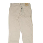 JECKERSON Mens Cotton Blend Beige Regular Fit Trousers W31 L31 Button Closure