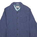 HILFIGER DENIM Mens Blue Check Shirt S Cotton Casual Button Up