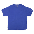 CHAMPION Mens Blue Crew Neck T-Shirt 2XL Short Sleeve Cotton Blend Casual