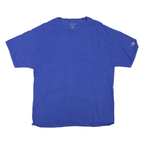 CHAMPION Mens Blue Crew Neck T-Shirt 2XL Short Sleeve Cotton Blend Casual