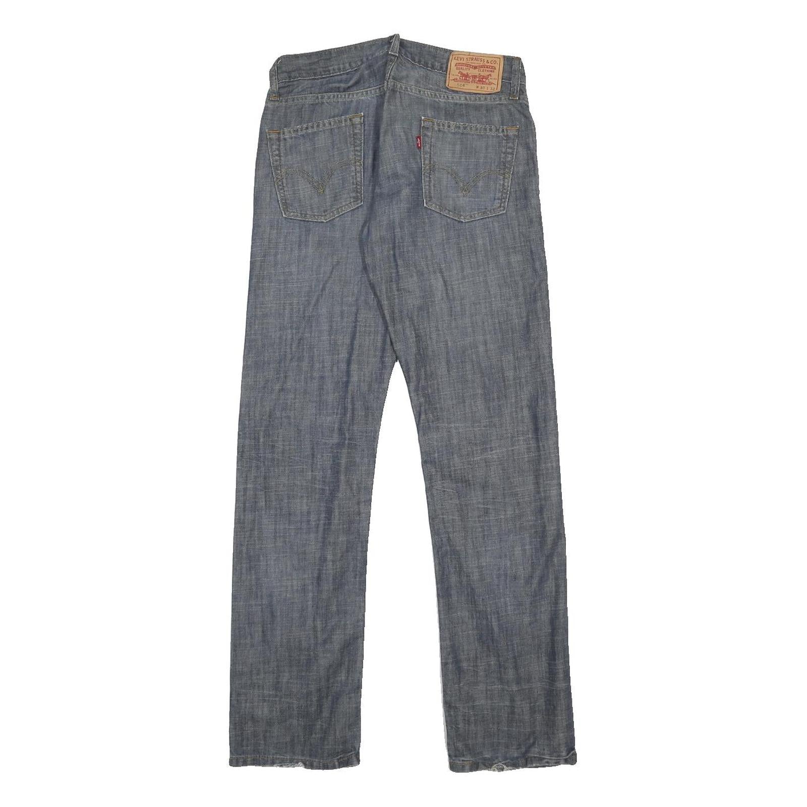 LEVI'S 514 Slim Mens Jeans Blue Slim Straight Denim Medium W30 L32 Classic Fit