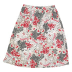 SAG HARBOR Womens Red Beige Floral Print A-Line Knee Length Polyester Blend