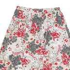 SAG HARBOR Womens Red Beige Floral Print A-Line Knee Length Polyester Blend