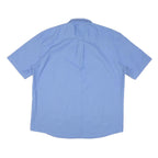 DICKIES Mens Blue Short Sleeve Button Down Shirt L Cotton Workwear