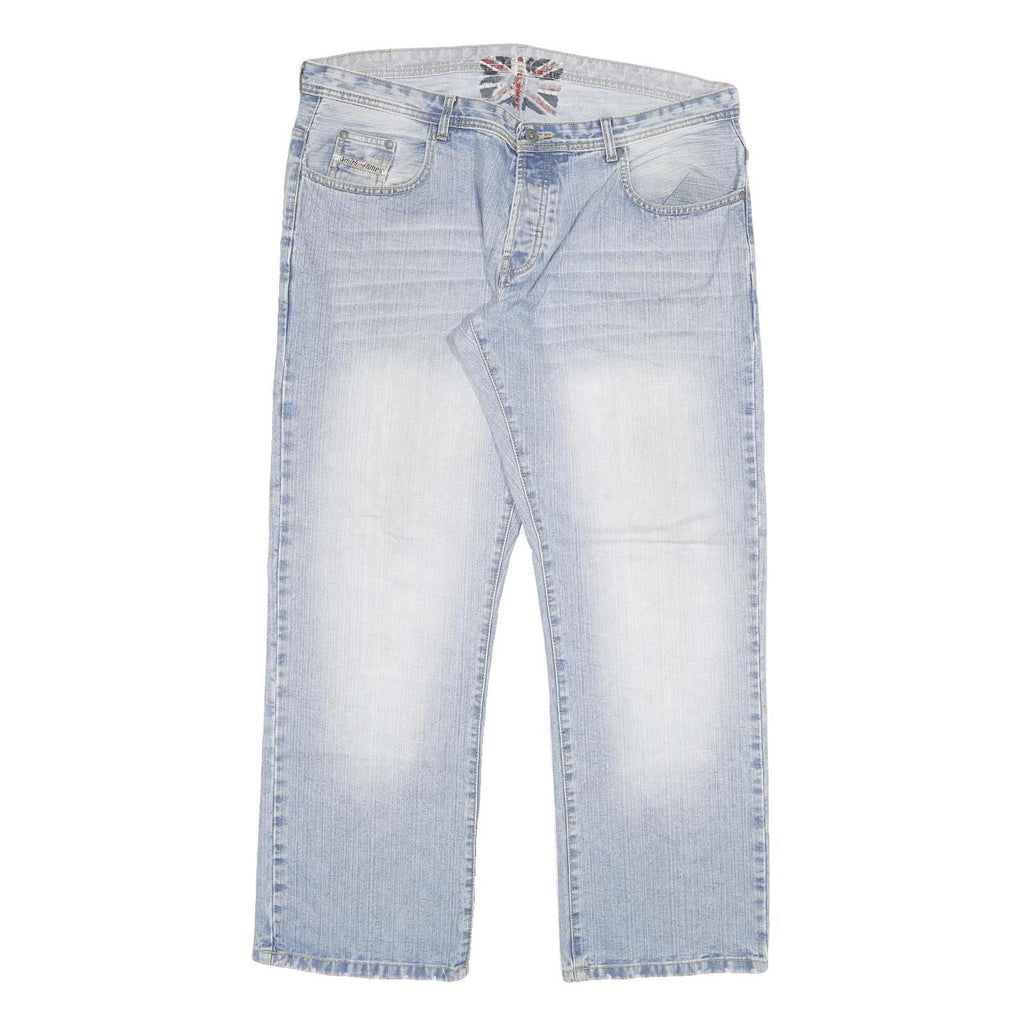 SMITH AND JONES Mens Light Blue Denim Jeans W40 L32 Regular Straight Cotton