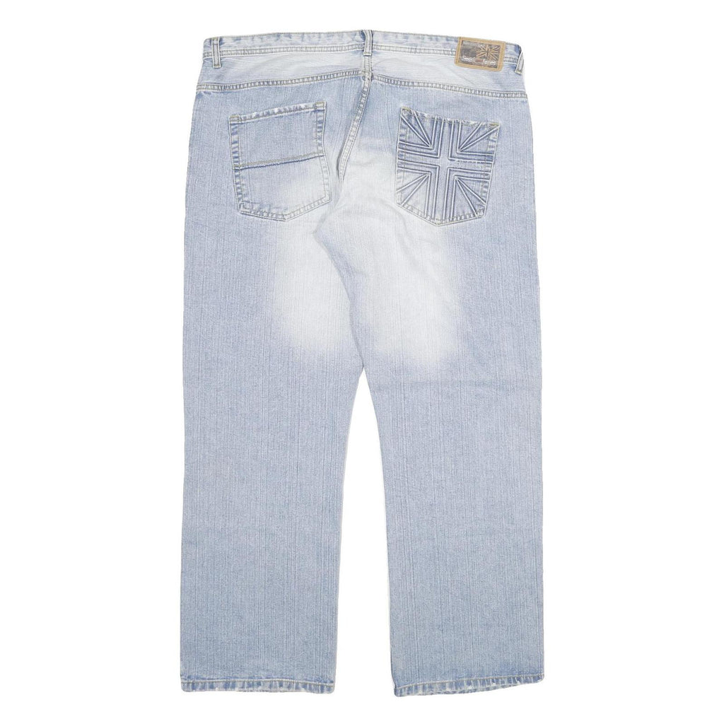 SMITH AND JONES Mens Light Blue Denim Jeans W40 L32 Regular Straight Cotton
