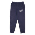 PUMA Mens Joggers Navy Blue S W28 L28 Cotton Blend Regular Tapered Fit