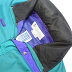 COLUMBIA Mens Blue & Black Outdoor Jacket M Polyester Blend Plain Zip