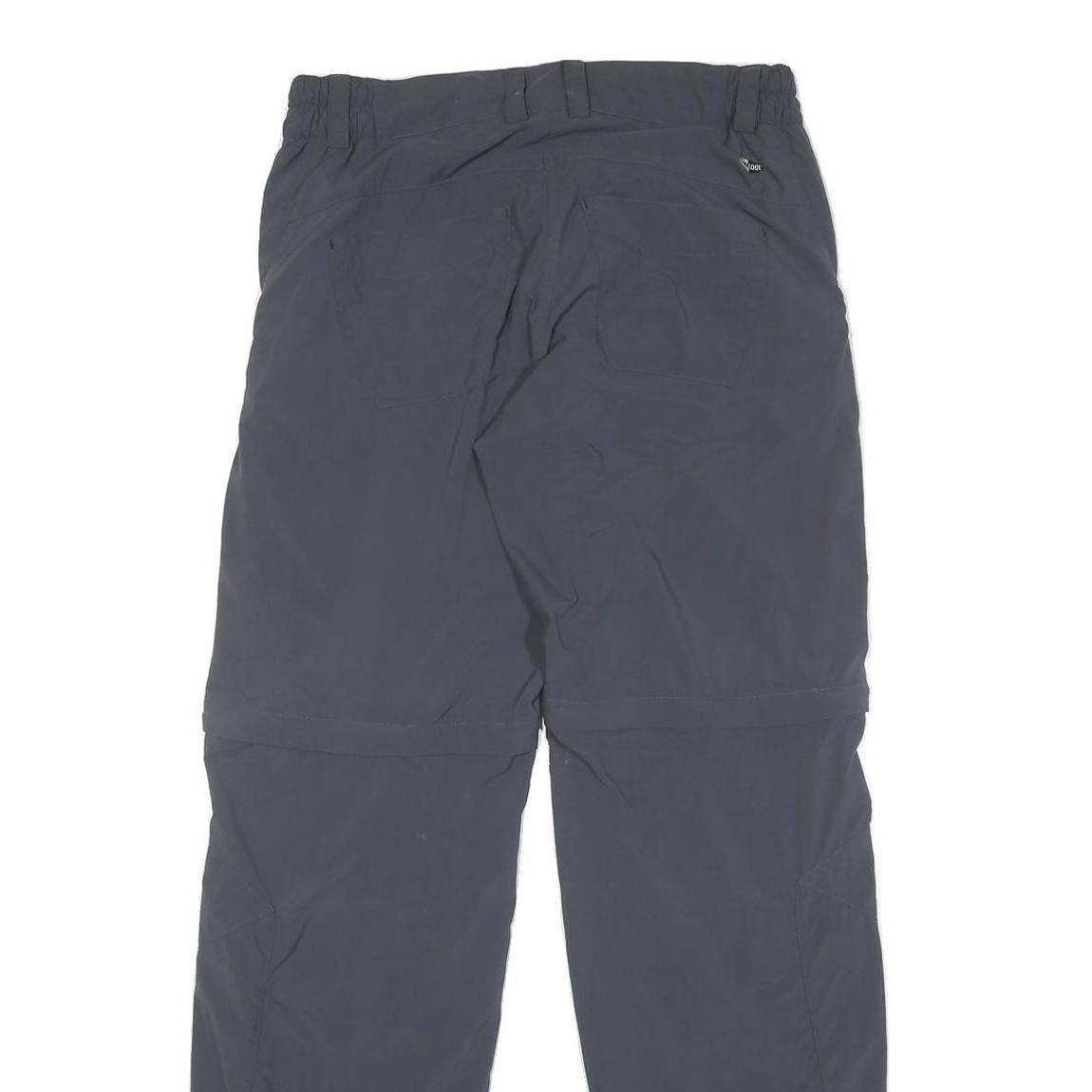 ADIDAS Mens Polyester Blend Grey Regular Straight Trousers W30 L31 Comfortable