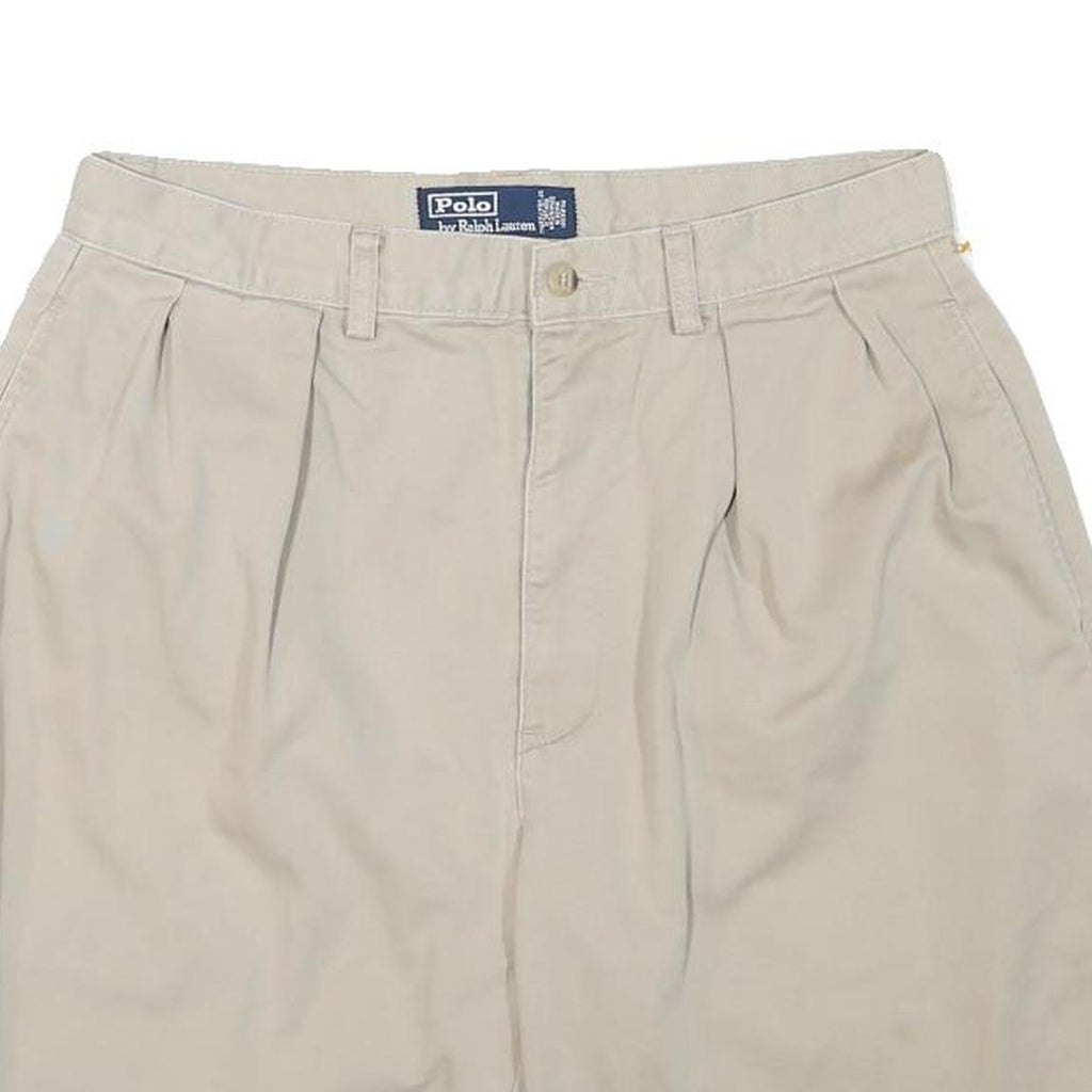 POLO RALPH LAUREN Womens Shorts Beige Casual Plain L W30 Cotton Blend