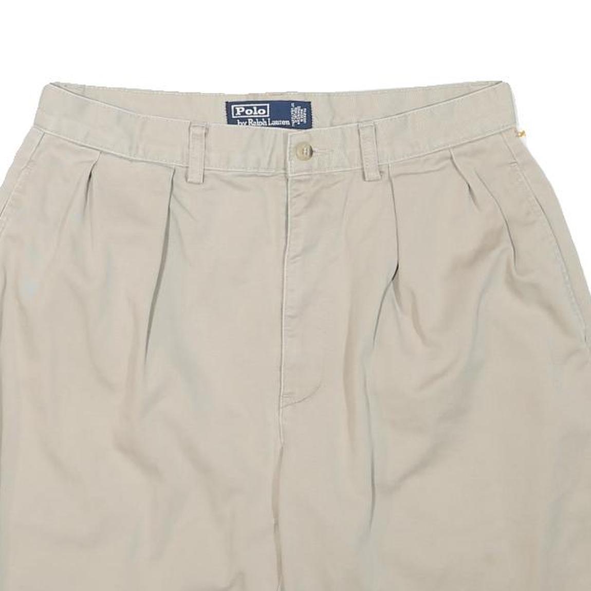 POLO RALPH LAUREN Womens Shorts Beige Casual Plain L W30 Cotton Blend