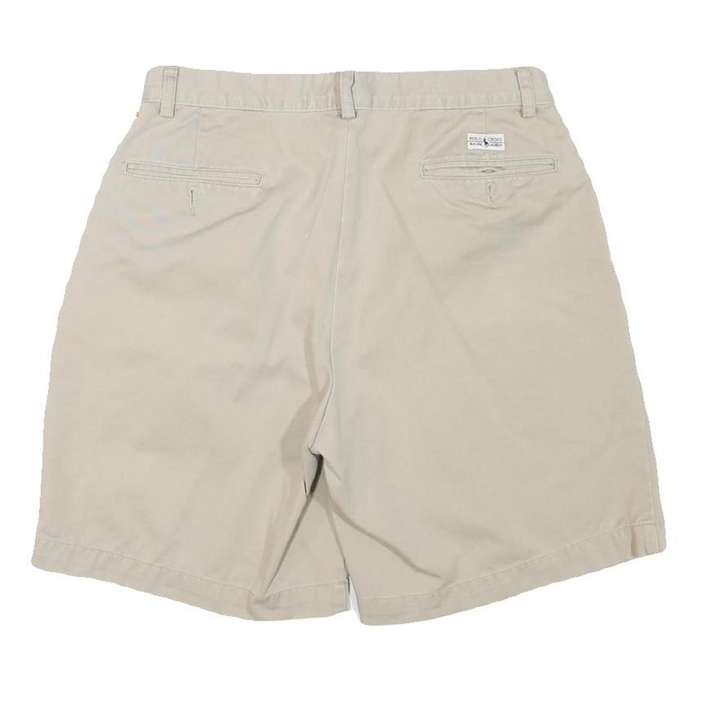 POLO RALPH LAUREN Womens Shorts Beige Casual Plain L W30 Cotton Blend