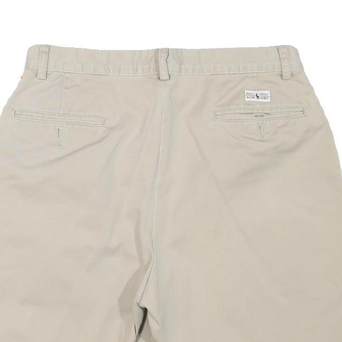 POLO RALPH LAUREN Womens Shorts Beige Casual Plain L W30 Cotton Blend