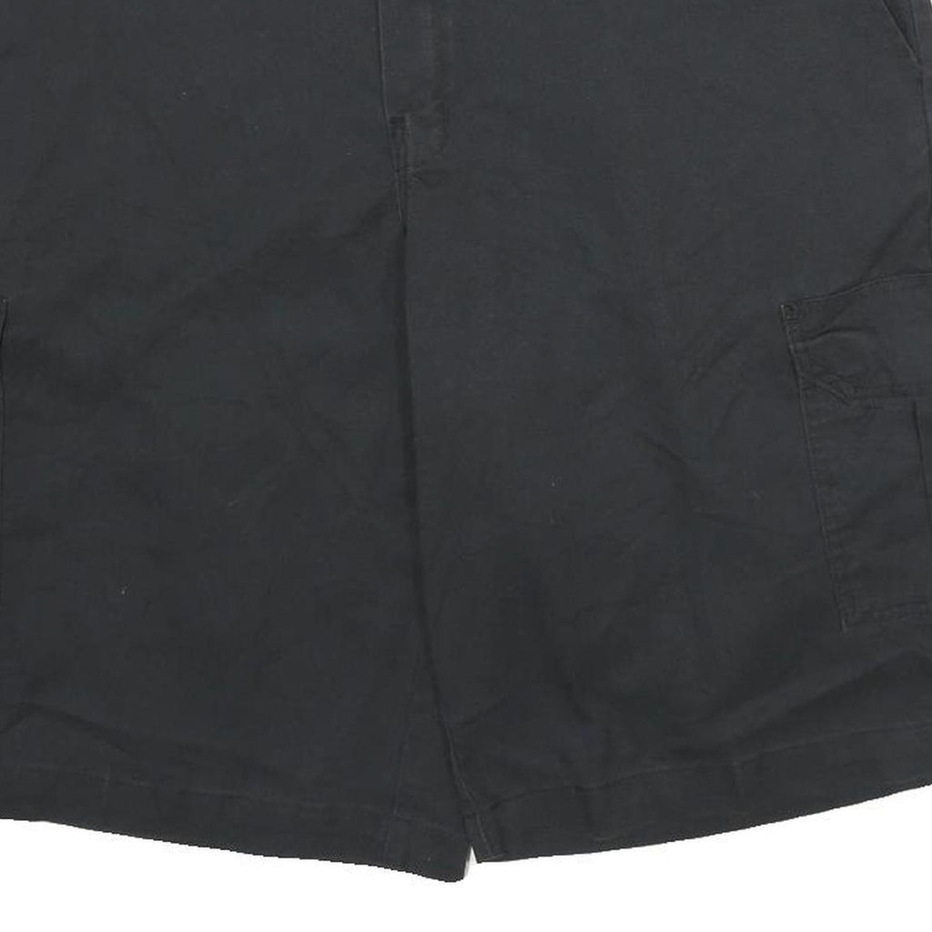 DICKIES Mens Black Cargo Shorts XL W38 Polyester Blend Workwear Casual