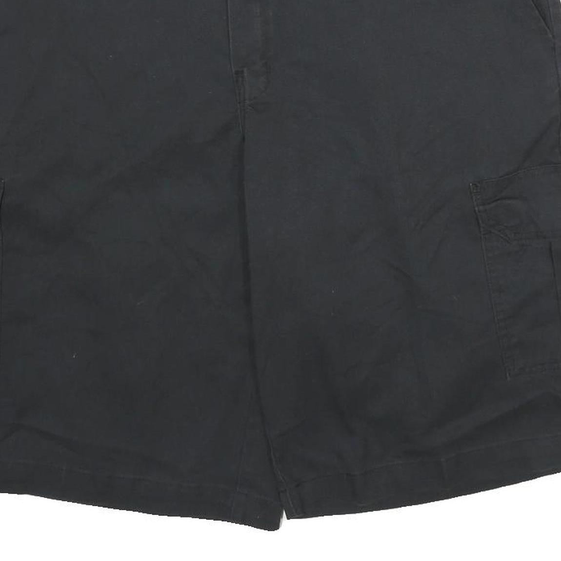 DICKIES Mens Black Cargo Shorts XL W38 Polyester Blend Workwear Casual
