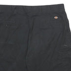 DICKIES Mens Black Cargo Shorts XL W38 Polyester Blend Workwear Casual