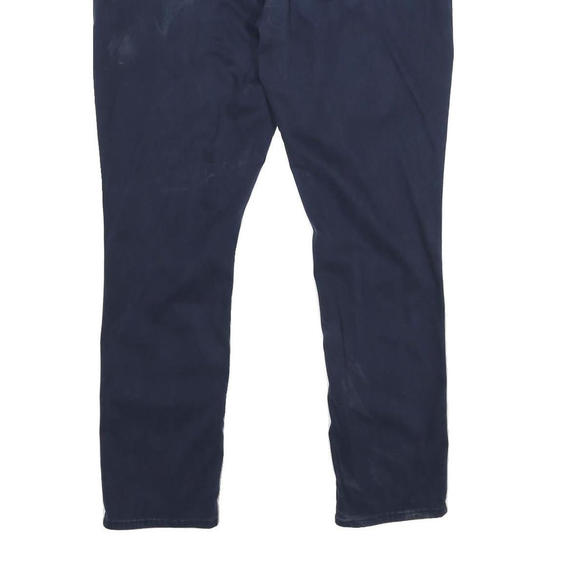 LEVI'S Womens Slim Navy Blue Cotton Blend Trousers W33 L30 Zip Casual Fit