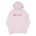 CHAMPION Womens Pink Hoodie S Cotton Pullover Classic Logo Sweatshirt