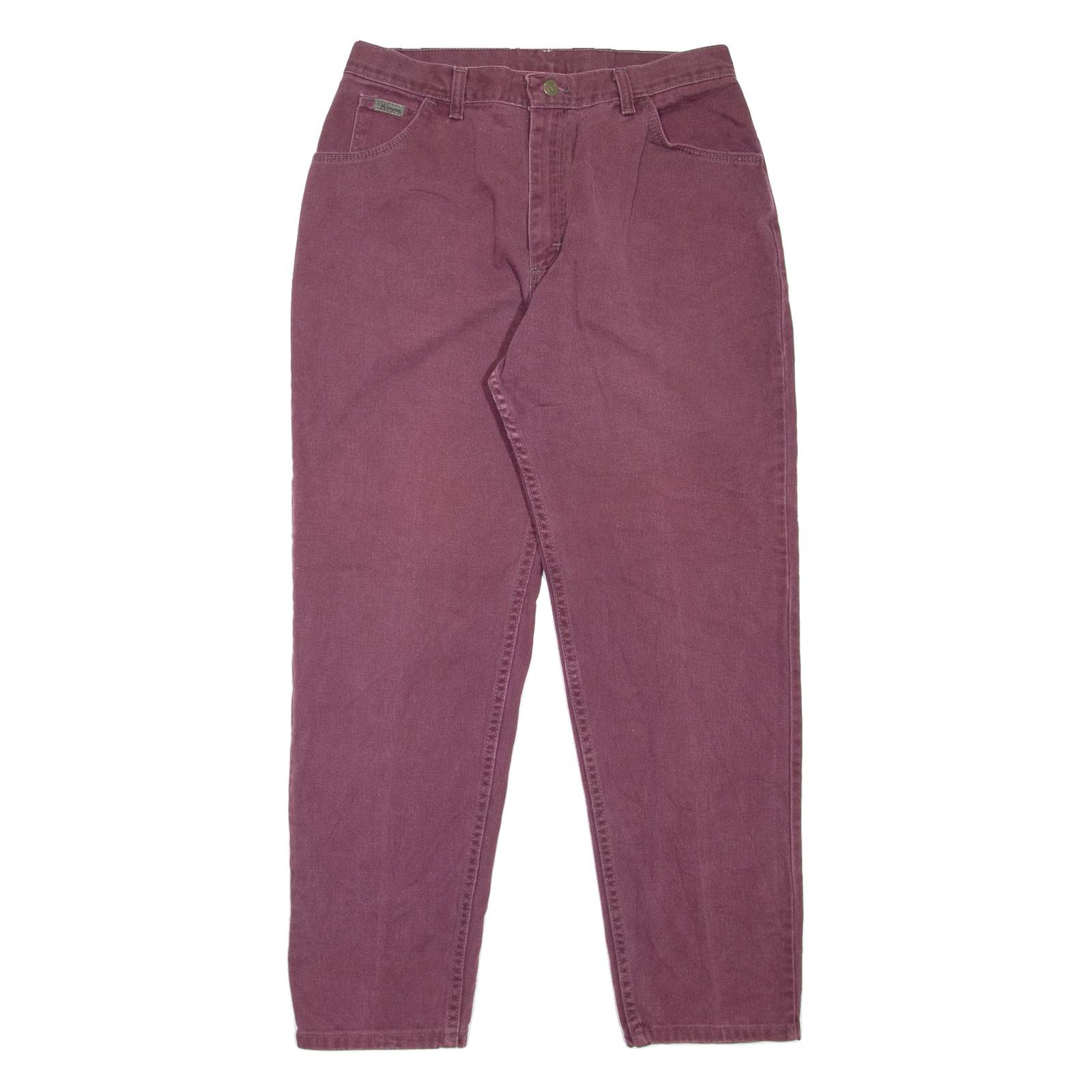 WRANGLER Womens Jeans Maroon Regular Mom W30 L28