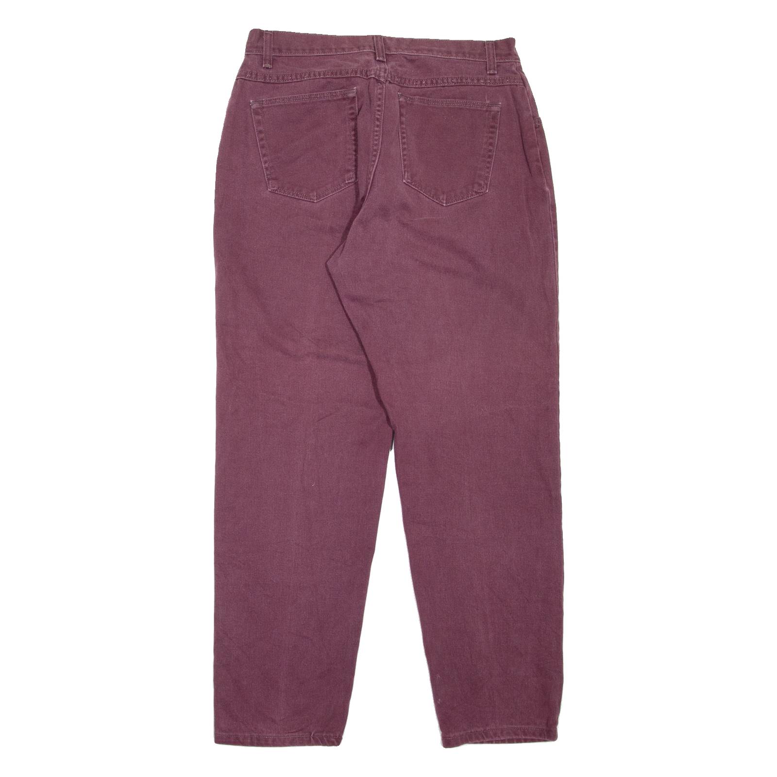 WRANGLER Womens Jeans Maroon Regular Mom W30 L28