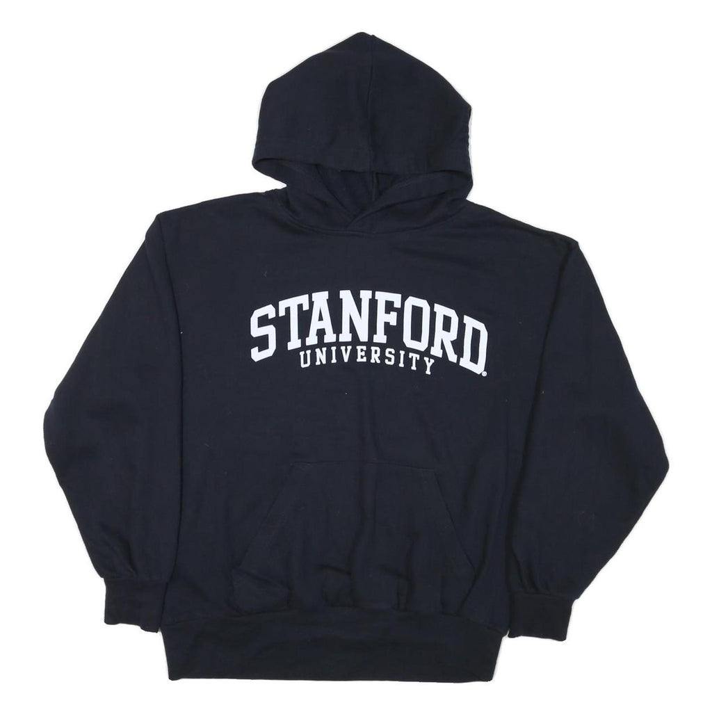 MV SPORT Mens Black Stanford University Pullover Hoodie L Cotton Blend