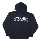 MV SPORT Mens Black Stanford University Pullover Hoodie L Cotton Blend