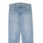 LEVI'S 501 Mens Regular Fit Straight Denim Light Blue Jeans W32 L28 Button