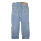 LEVI'S 501 Mens Regular Fit Straight Denim Light Blue Jeans W32 L28 Button