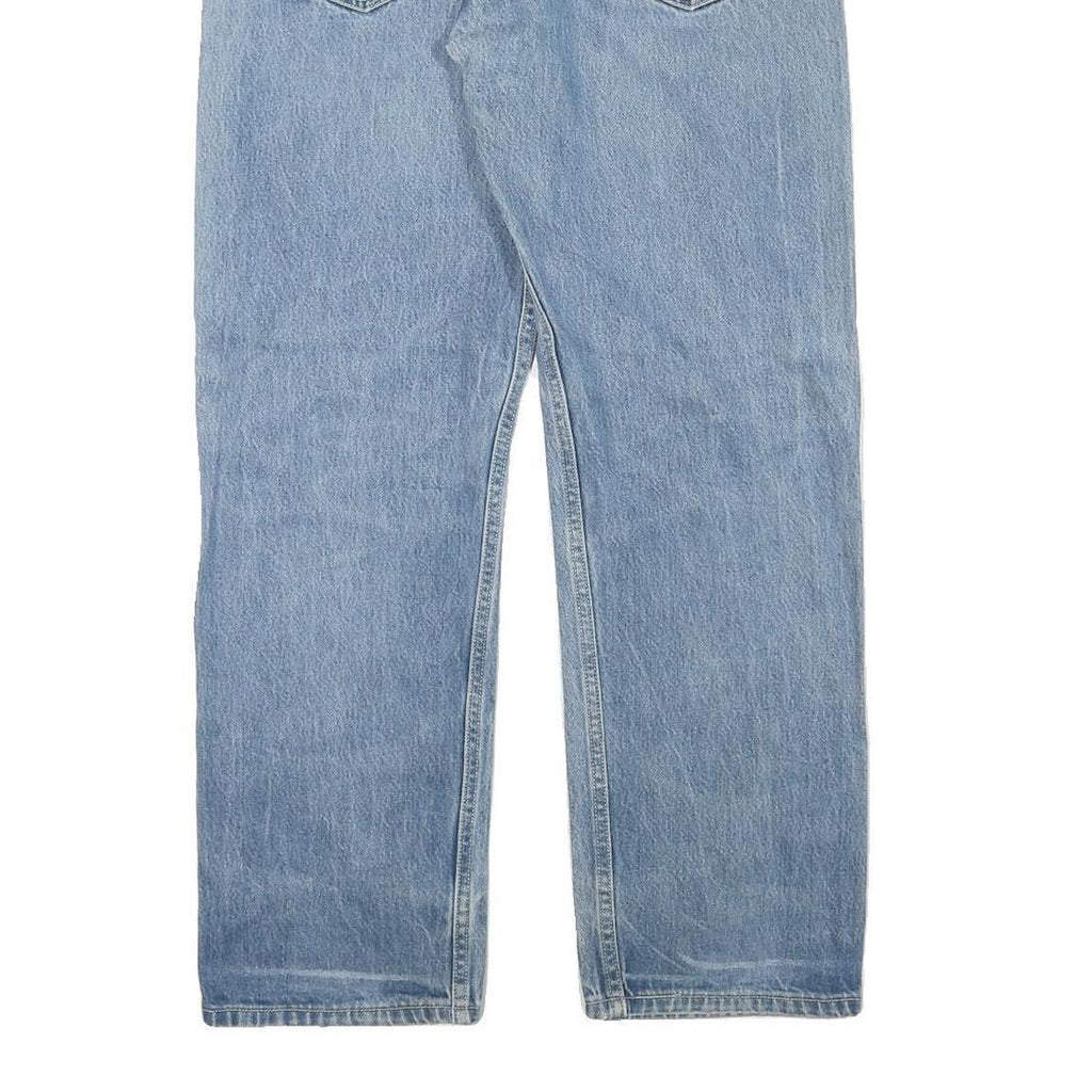 LEVI'S 501 Mens Regular Fit Straight Denim Light Blue Jeans W32 L28 Button