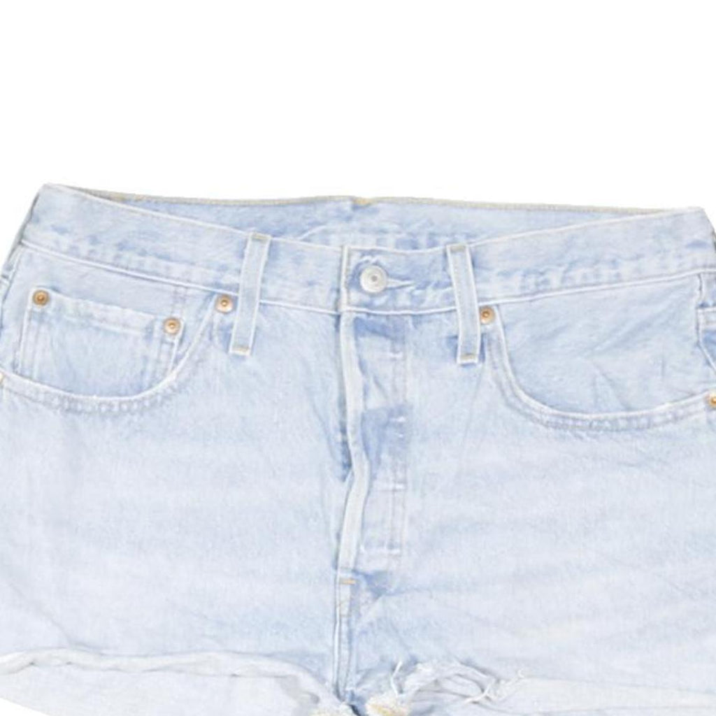 LEVI'S Womens Shorts Blue Denim Casual M W32 Cotton Blend Classic Fit