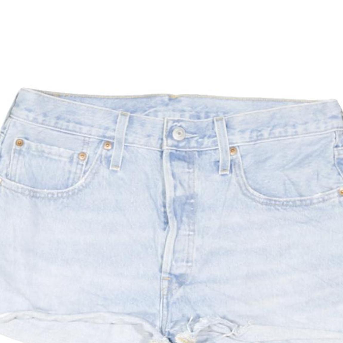 LEVI'S Womens Shorts Blue Denim Casual M W32 Cotton Blend Classic Fit