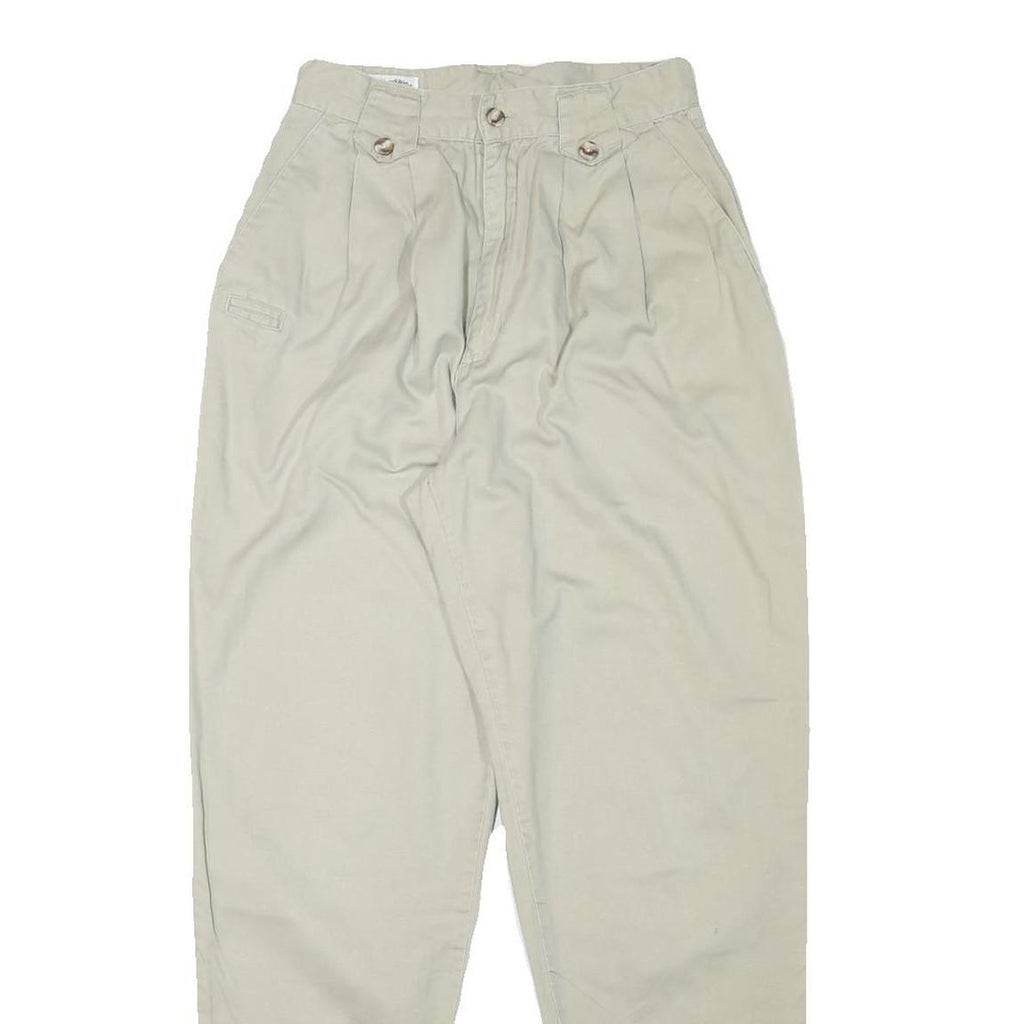 SYCAMORE Womens Cotton Blend Beige Relaxed Tapered Trousers W24 L29 Casual