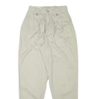 SYCAMORE Womens Cotton Blend Beige Relaxed Tapered Trousers W24 L29 Casual