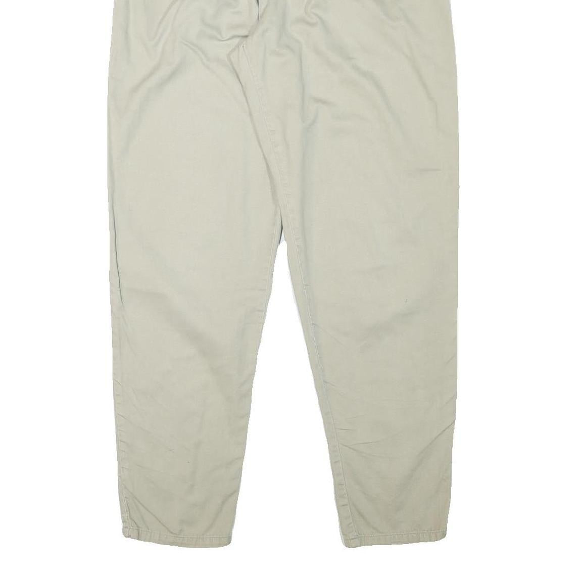 SYCAMORE Womens Cotton Blend Beige Relaxed Tapered Trousers W24 L29 Casual