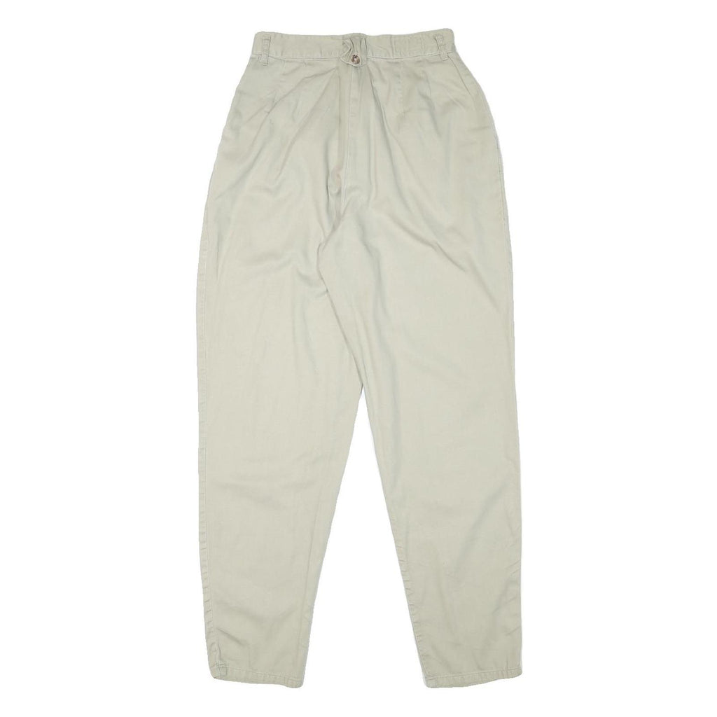 SYCAMORE Womens Cotton Blend Beige Relaxed Tapered Trousers W24 L29 Casual