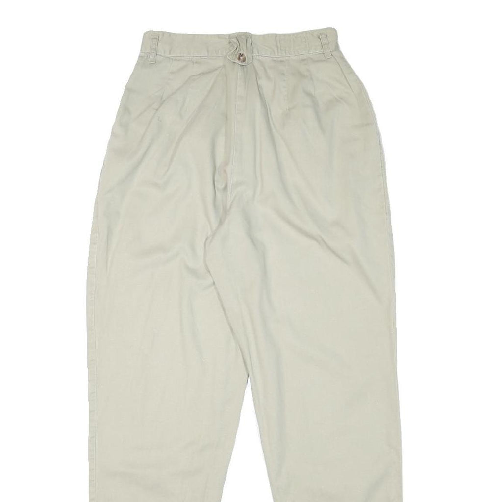 SYCAMORE Womens Cotton Blend Beige Relaxed Tapered Trousers W24 L29 Casual