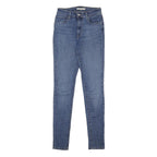 LEVI'S 721 Womens Jeans Blue Slim Skinny Denim Medium W26 L32 Classic Zip Fit