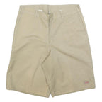 DICKIES Mens Shorts Beige Casual Plain L W36 Workwear Durable Cotton Blend